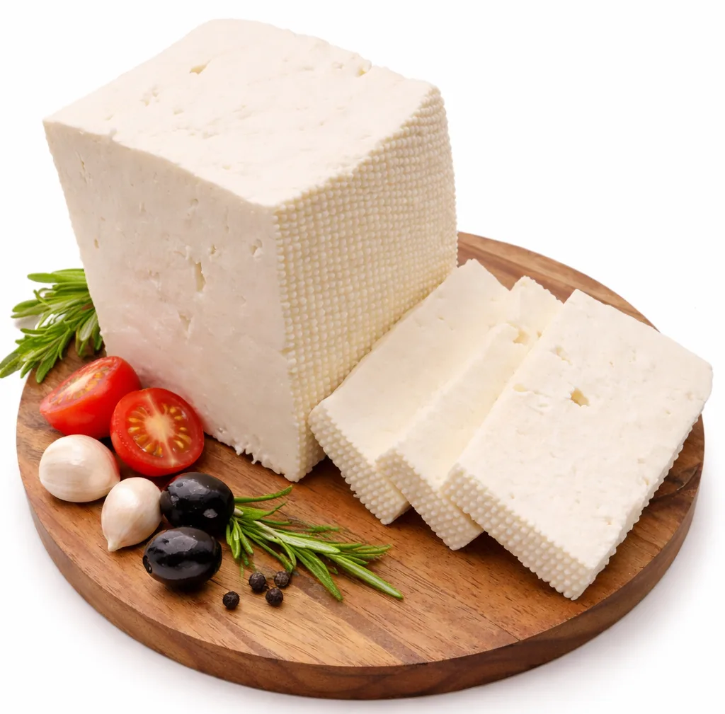 Брынза - Классическая рассольная брынза с нежным солоноватым вкусом и плотной, но мягкой текстурой. Отлично подходит для салатов, закусок, выпечки и ежедневного стола.. Натуральный рассольный сыр ручной работы от Sanam Cheese